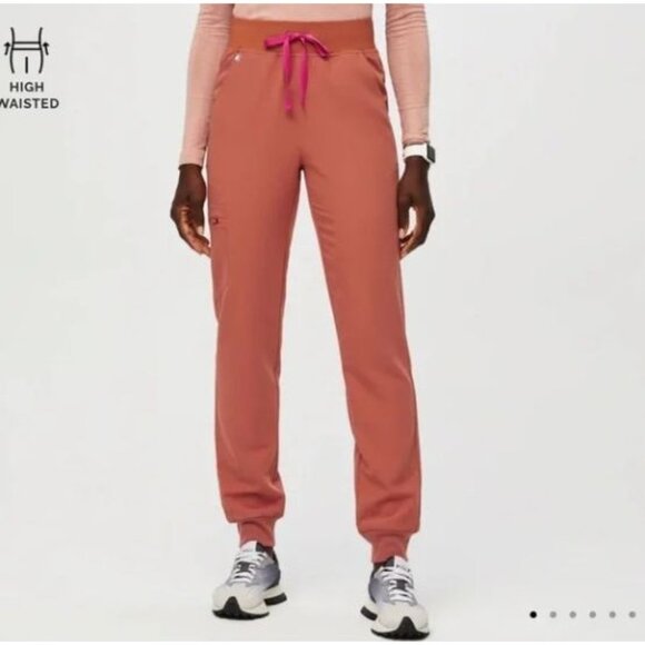 Figs Womens Terra Cotta Zamora Joggers Limited Edition L - Picture 2 of 13